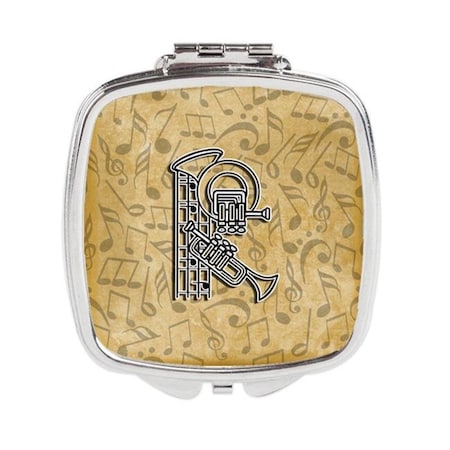 Carolines Treasures Carolines Treasures CJ2004-RSCM Letter R Musical Instrument Alphabet Compact Mirror CJ2004-RSCM
